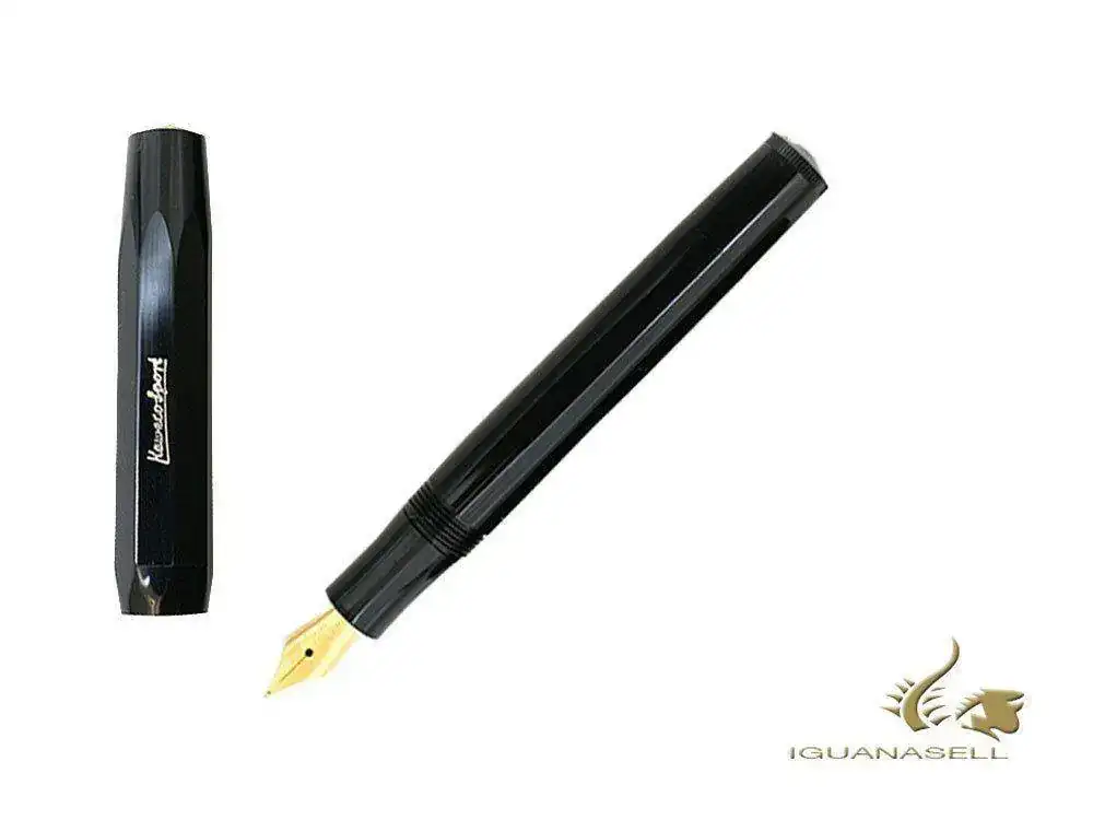 Sport-Fountain-Pen-Resin-Black-Polished-PVD-gold-1.webp