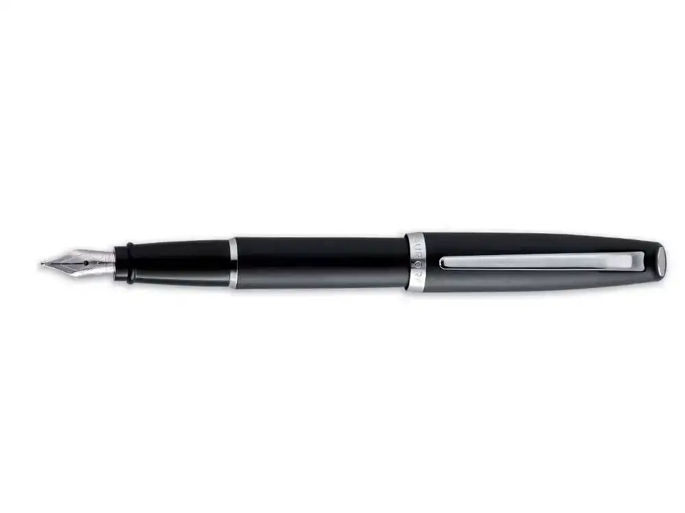 Style-Fountain-Pen-Black-Resin-Chrome-trim-E20N--1.webp