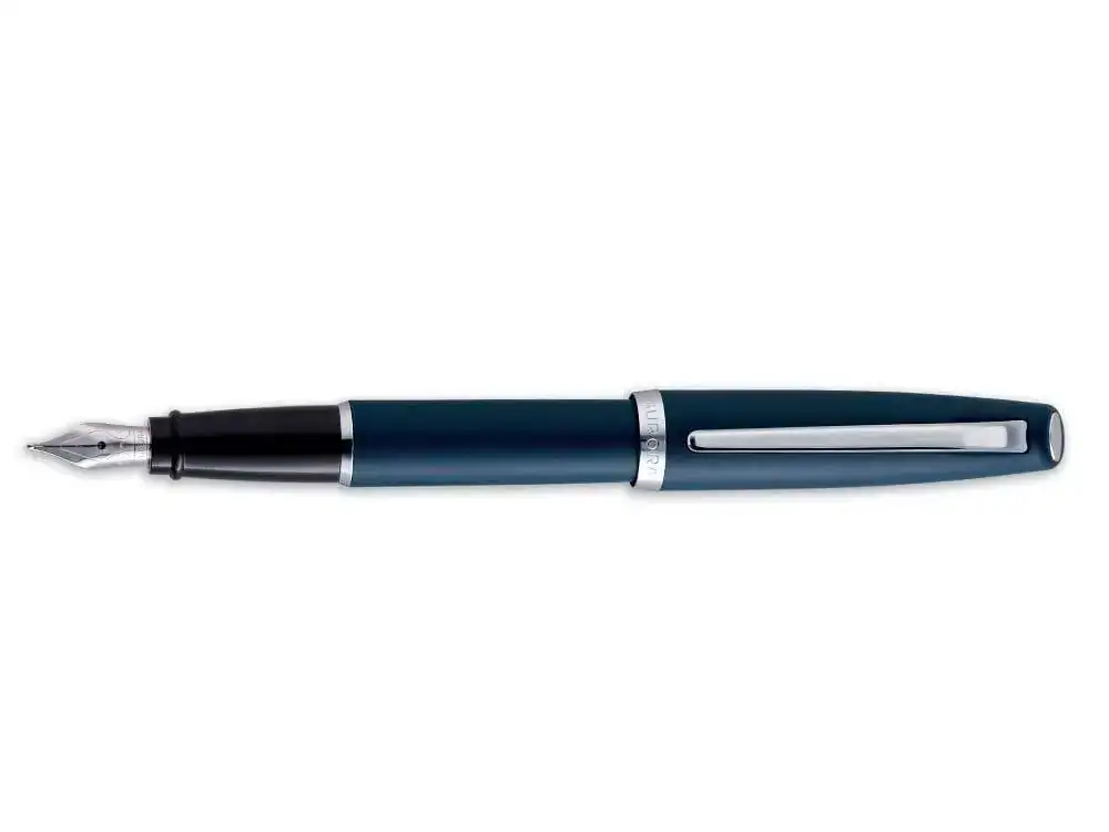 -Style-Fountain-Pen-Blue-Resin-Chrome-trim-E20B--1.webp