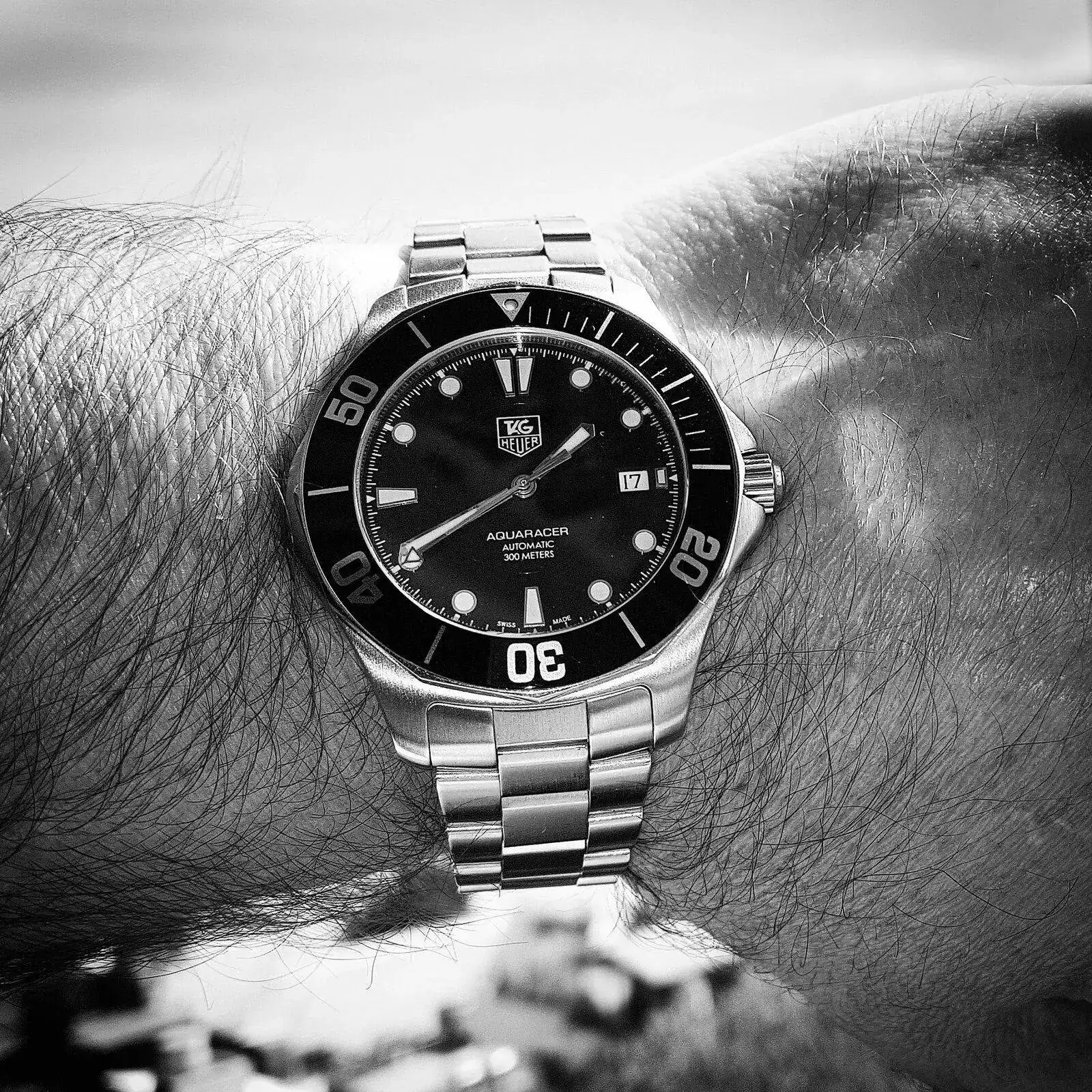 Tag Heuer Aquaracer 41mm 300M Cal. 5 Ref.  WAB 2010-BA0804 (B&W)(2).webp