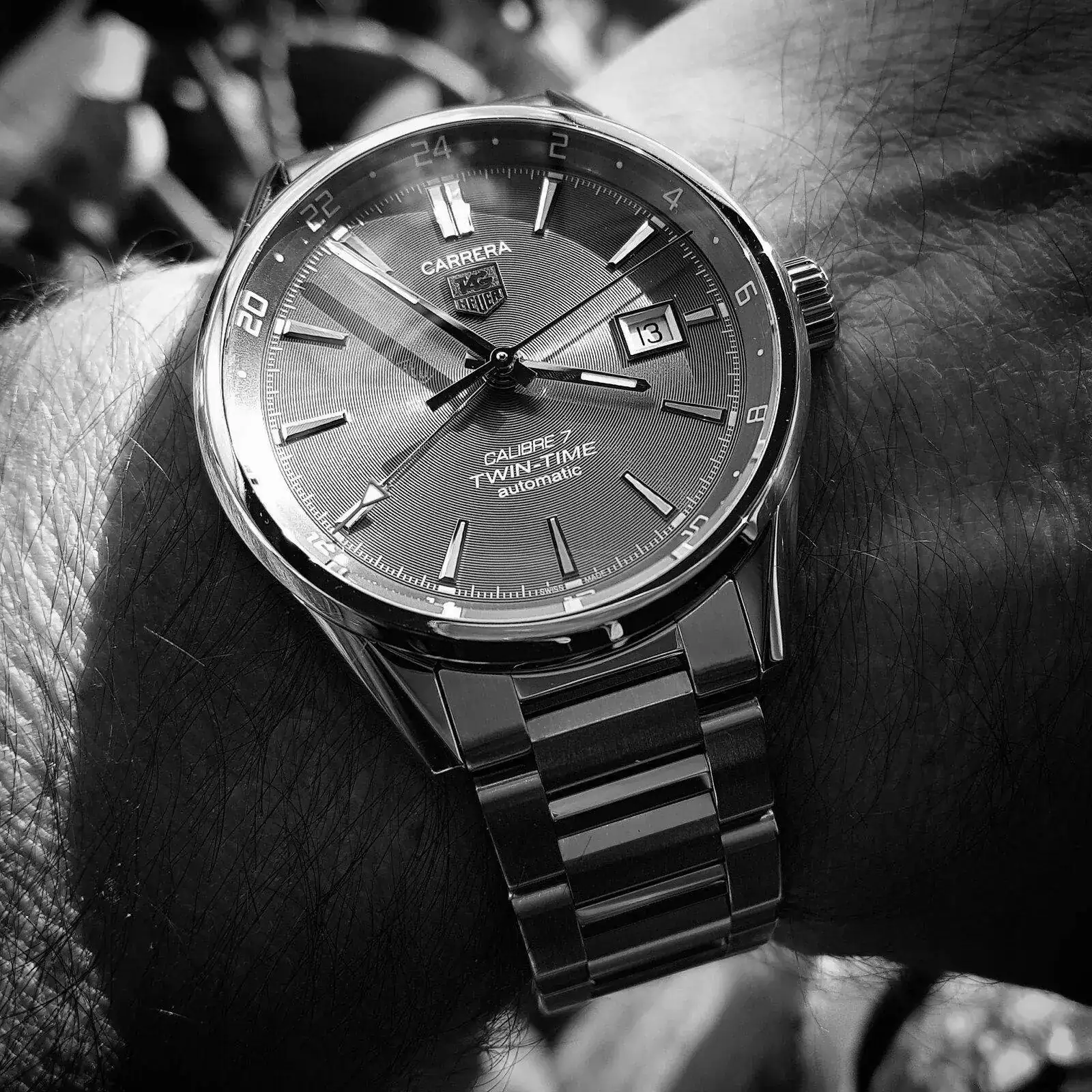 Tag Heuer Carrera Twin Time 41mm Caliber 7 WAR2012620 B&W.webp