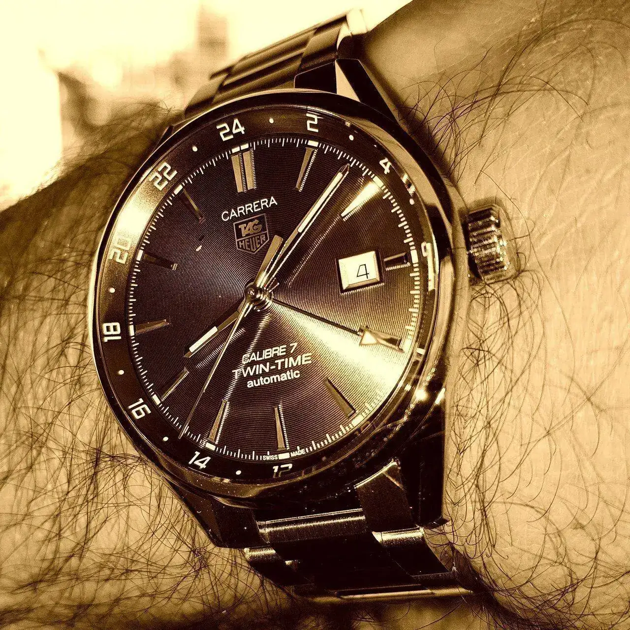 Tag Heuer Carrera Twin Time 41mm Caliber 7 WAR2012620 (Sepia).webp