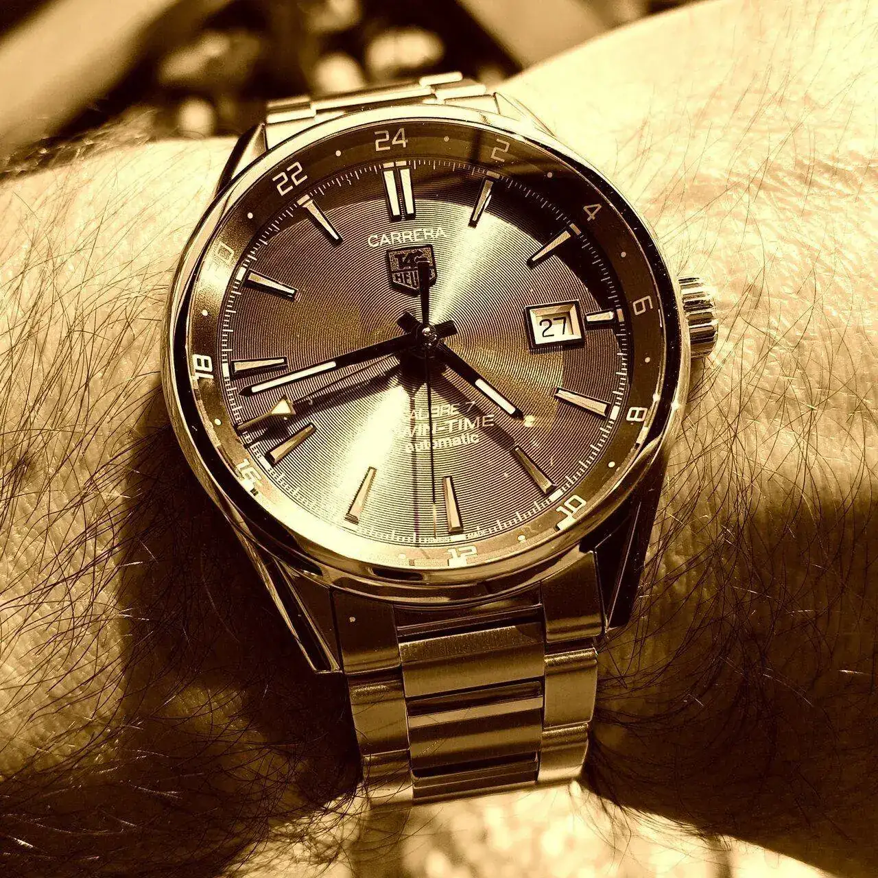 Tag Heuer Carrera Twin Time 41mm Caliber 7 WAR2012620 (Sepia).webp