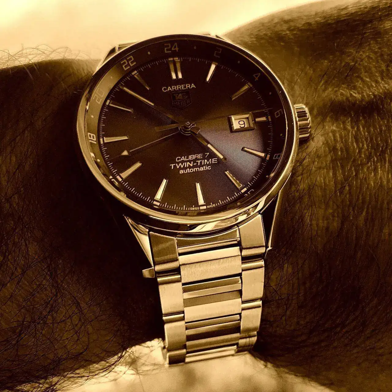 Tag Heuer Carrera Twin Time 41mm Caliber 7 WAR2012620 (Sepia).webp