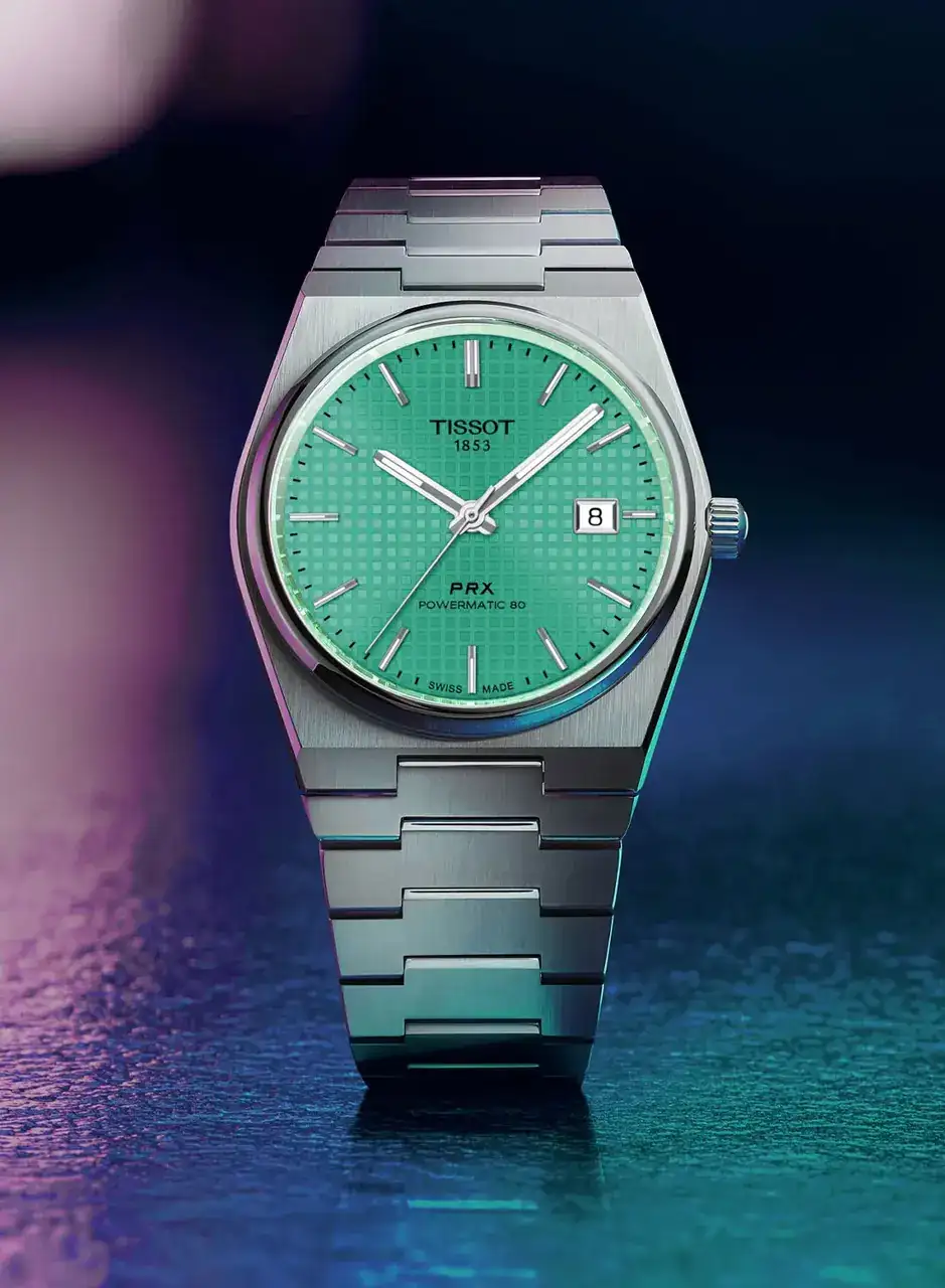 Tissot PRX Powermatic 80 40mm Gofre Verde Menta T137.407.11.091.01 - 1