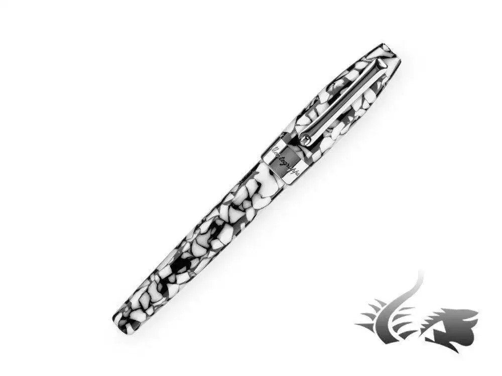 una-Fountain-Pen-Rome-Black-Resin-Palladium-trim-2.webp