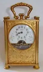 Reloj de sobremesa / carruaje de la manufactura helvética. Fuente: www.ebay.com