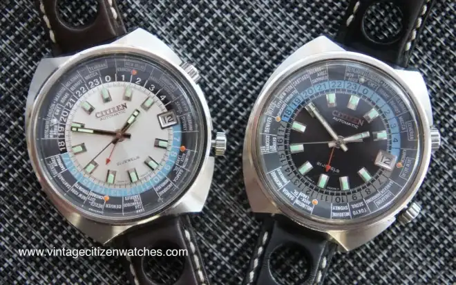 vintage ciudadano automático worldtimer gmt hora dual