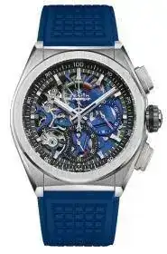 DEFY EL PRIMERO 21 BLUE - DEFY EL PRIMERO 21 BLUE con correa de caucho azul